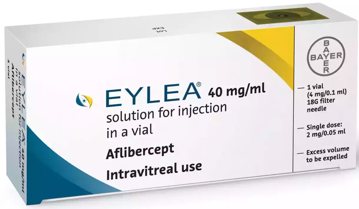 Φάρμακο Eylea (αφλιβερσέπτη): αντι-VEGF παράγοντας για την υγρή AMD και το διαβητικό οίδημα της ωχράς.